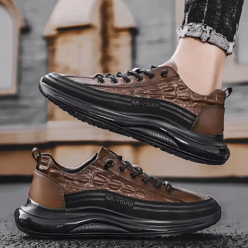 Drako® Blokes' Croc Skin Trainers