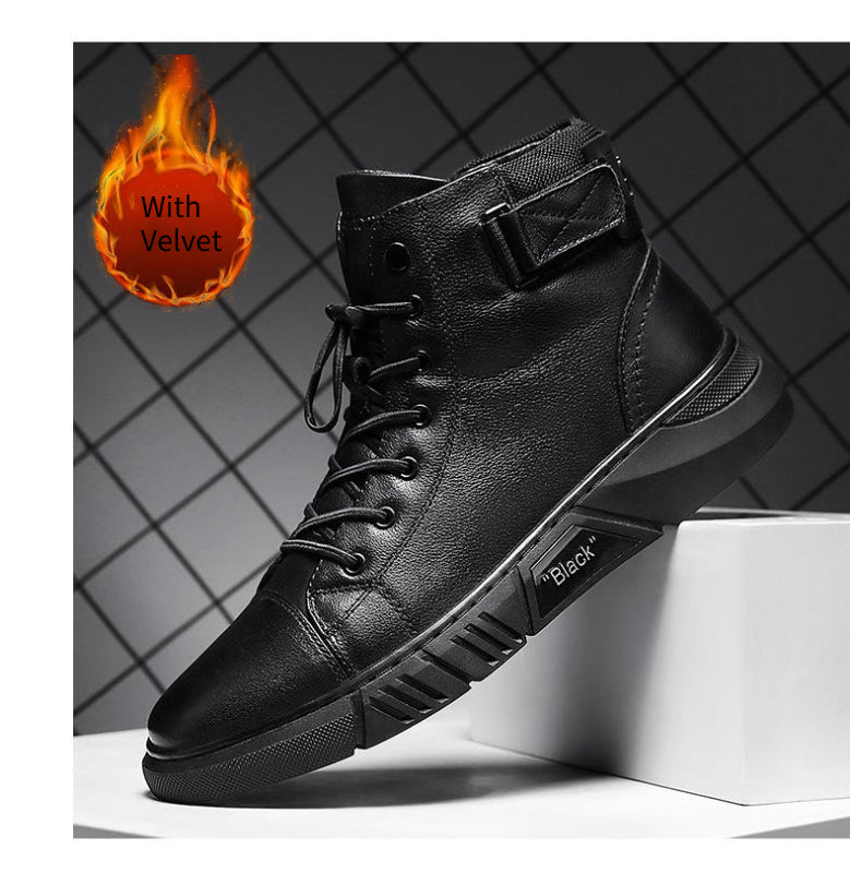 Hector - Tough Black Leather Kicks for Blokes