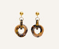 Faux Tortoise Tangle Drop Earrings